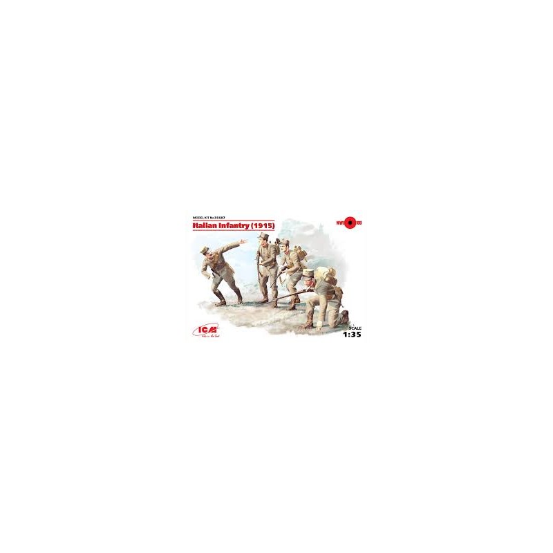 Figurines Militaires à Monter - Infanterie Italienne WWI 1915 - Maquette 1/35 ICM Non Peinte